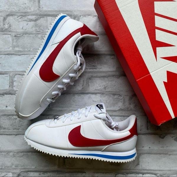NIKE CORTEZ BASIC WHITE RED