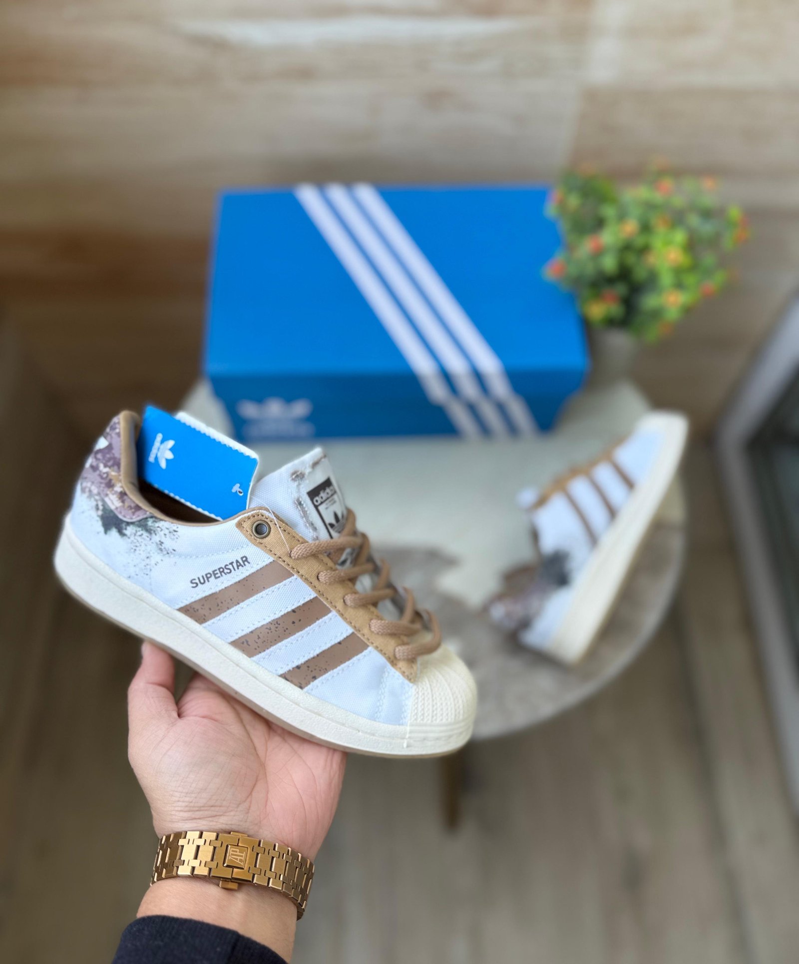 ADIDAS SUPERSTAR BROWN WHITE