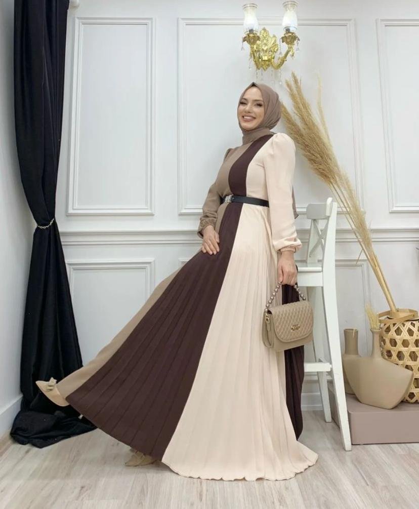 GOWN WITH CLOTH BELT