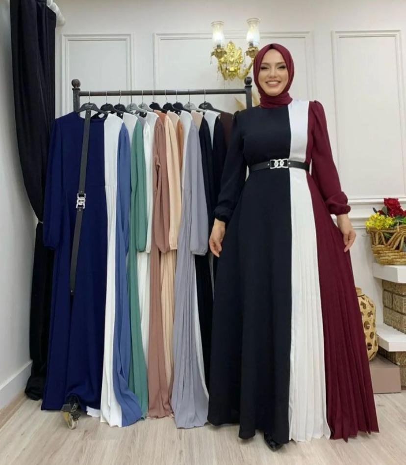 GOWN WITH CLOTH BELT
