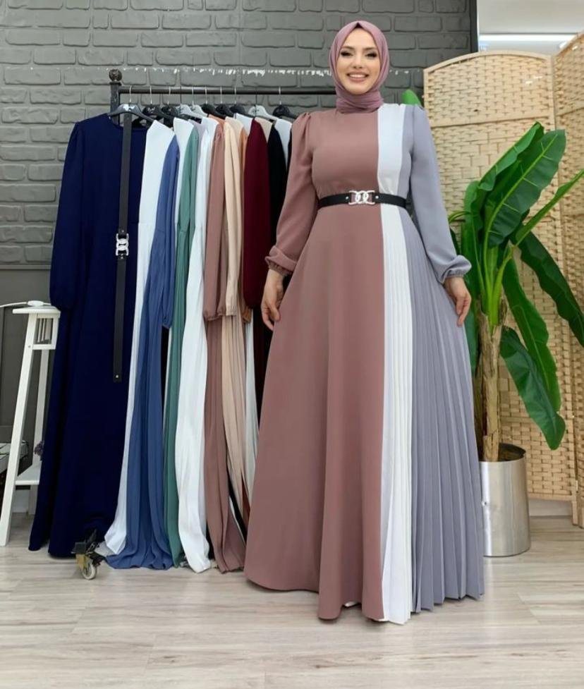 GOWN WITH CLOTH BELT