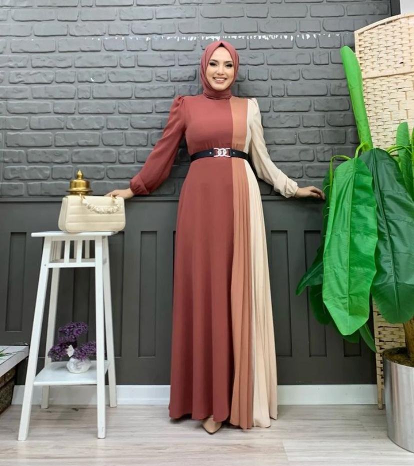 GOWN WITH CLOTH BELT