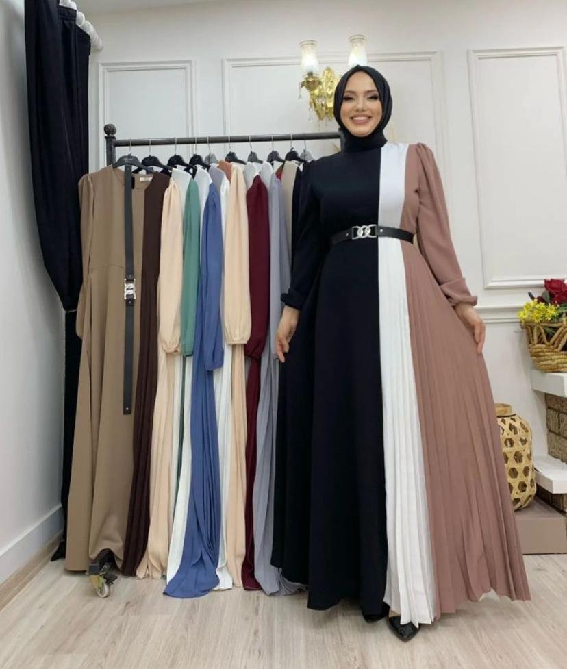 GOWN WITH CLOTH BELT